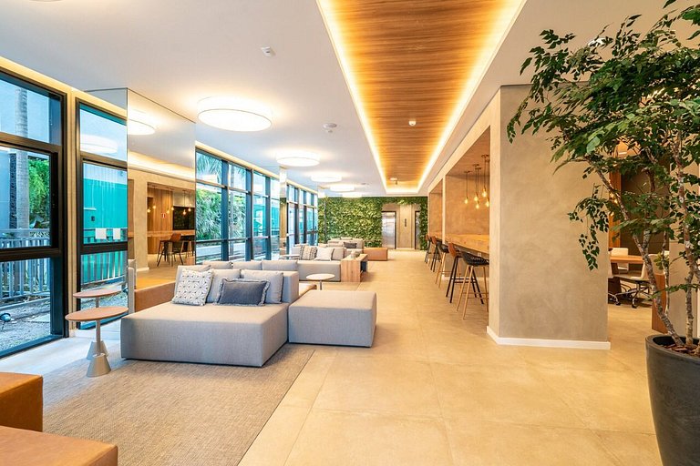 Estúdio Moderno com Piscina em Moema