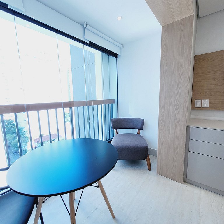 Apart cerca de la estación de metro Brooklin/Berrini.