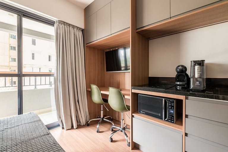 Apart cerca de la estación de metro Brooklin/Berrini.