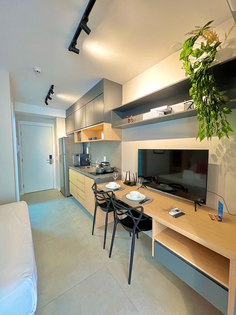 Apart cerca de la estación de metro Brooklin/Berrini.