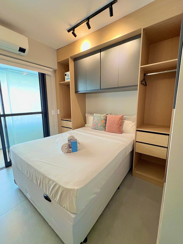 Apart cerca de la estación de metro Brooklin/Berrini.