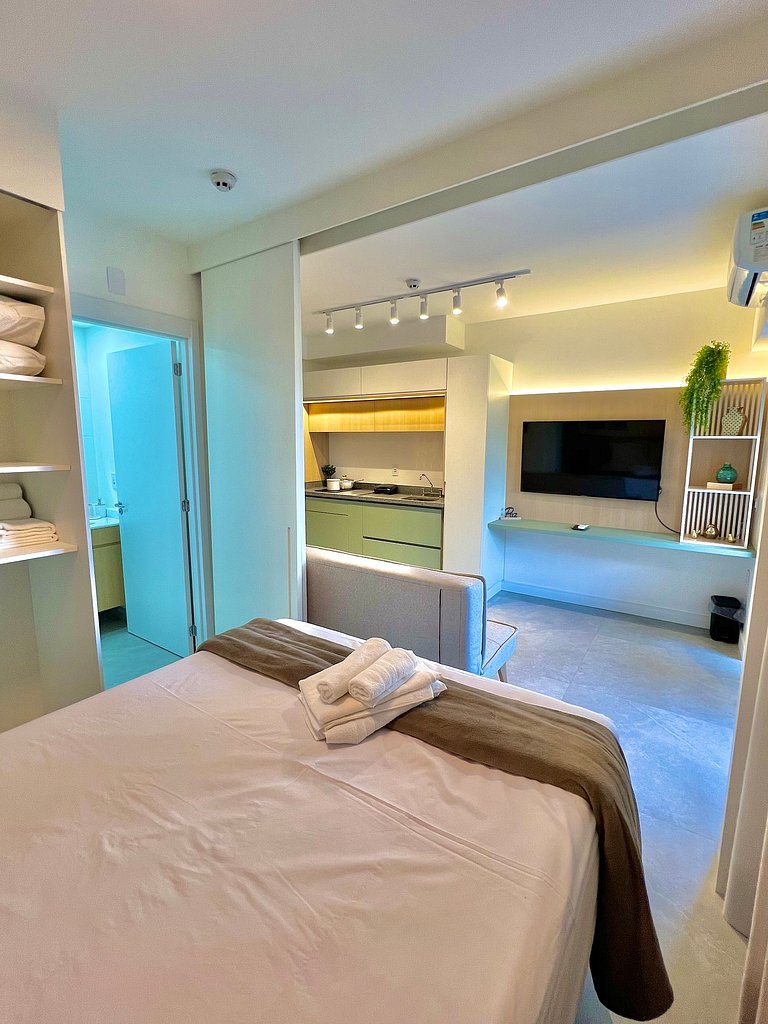 Apart cerca de la estación de metro Brooklin/Berrini.