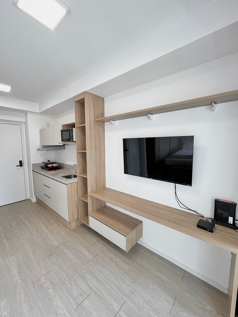 Apart cerca de la estación de metro Brooklin/Berrini.