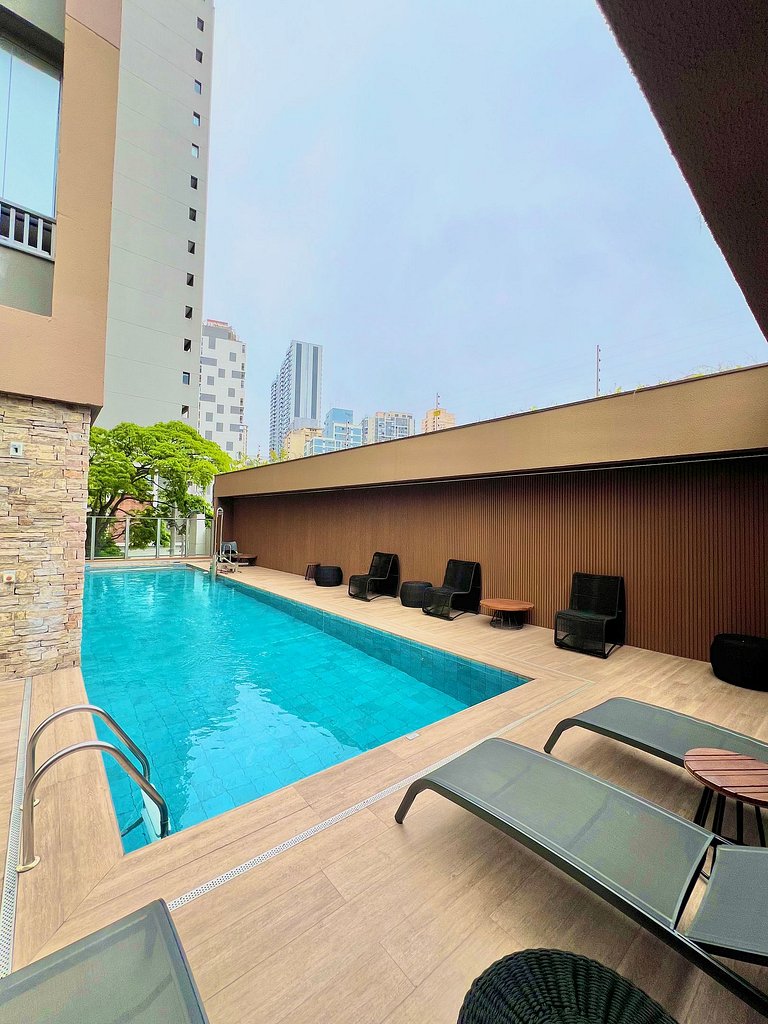 Design e conforto no Brooklin ao lado do metrô