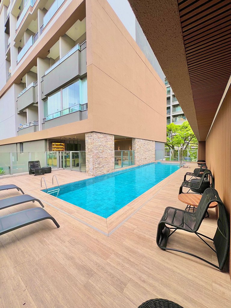 Design e conforto no Brooklin ao lado do metrô