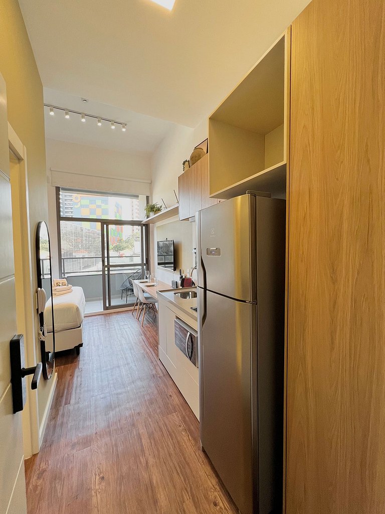 Design e conforto no Brooklin ao lado do metrô