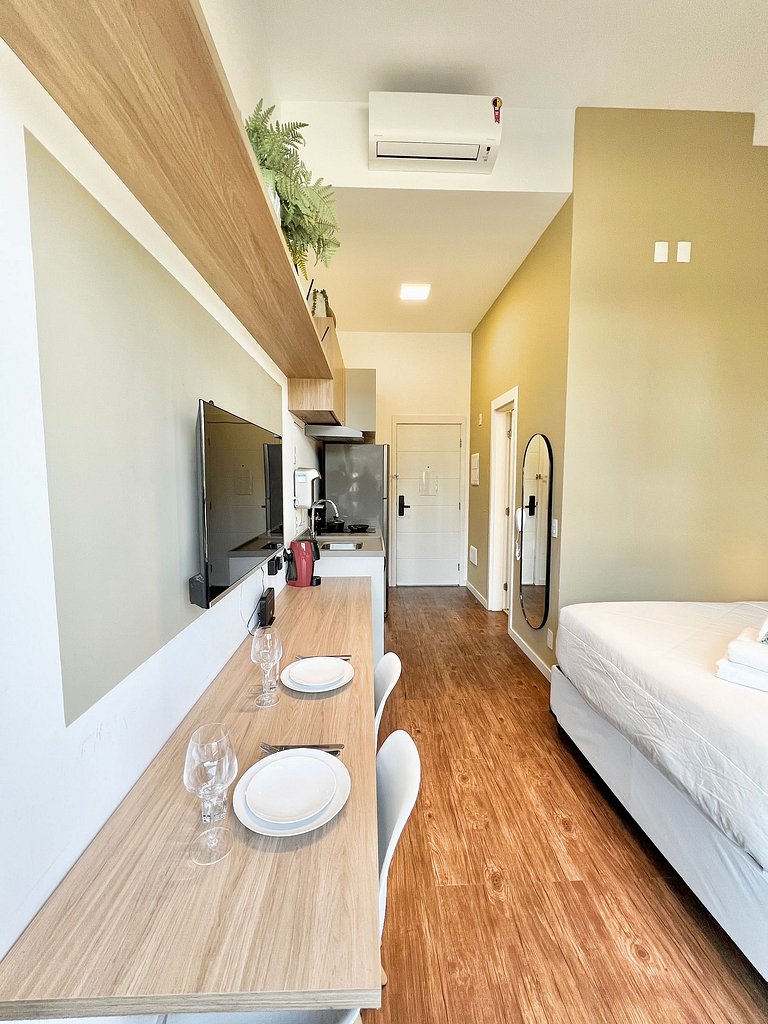 Design e conforto no Brooklin ao lado do metrô