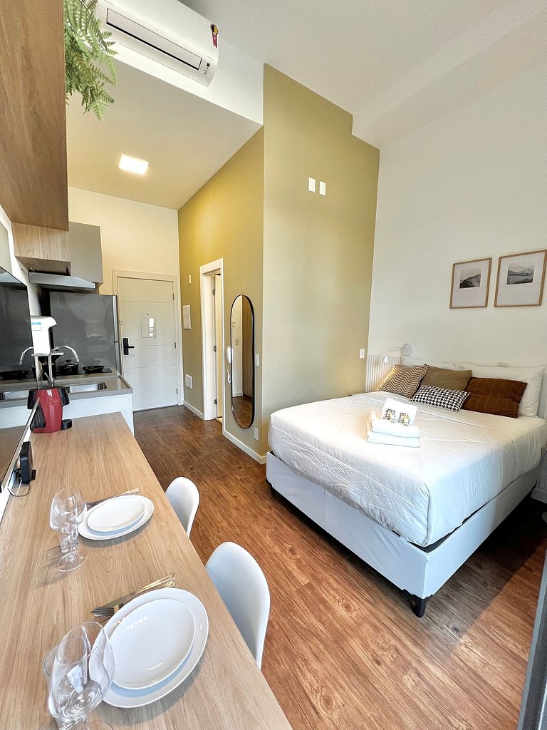 Design e conforto no Brooklin ao lado do metrô