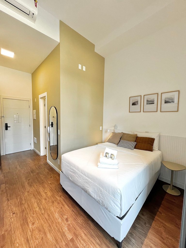 Design e conforto no Brooklin ao lado do metrô