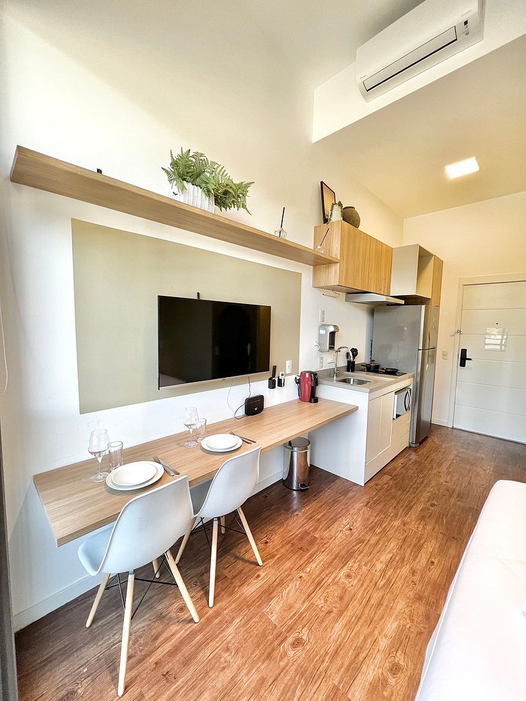 Design e conforto no Brooklin ao lado do metrô