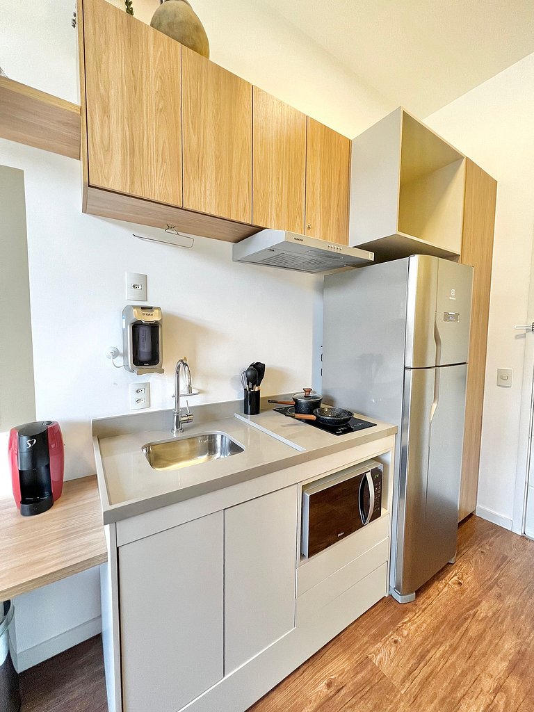 Design e conforto no Brooklin ao lado do metrô