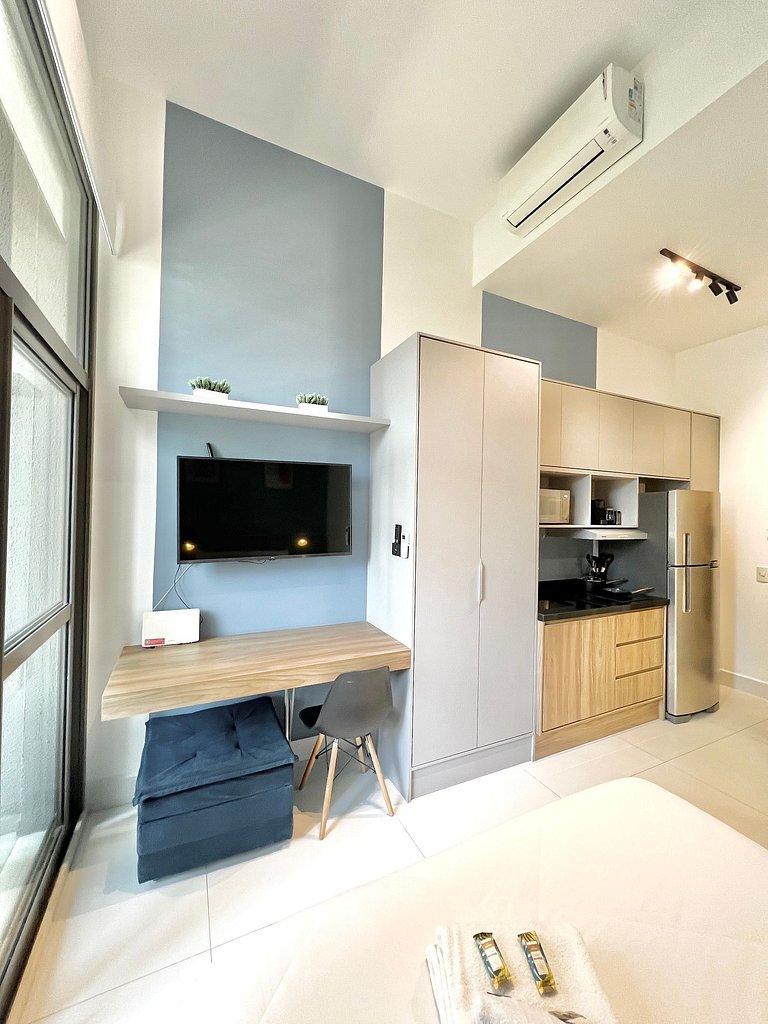 Design e conforto no Brooklin ao lado do metrô